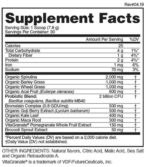 EVOGREENS - Berry Natural Flavors | 219g | 30 Servings