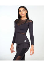 Long Sleeve Mesh Shirt - Black